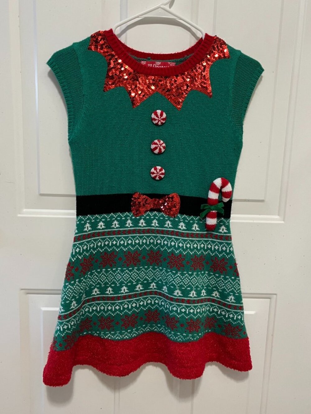 33 Degrees -  Christmas Sweater Dress - Girls 10/12 - Winter Holidays